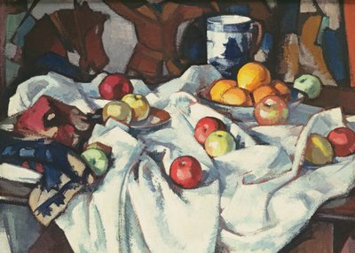 Stillleben mit Orangen und Äpfeln von Samuel John Peploe